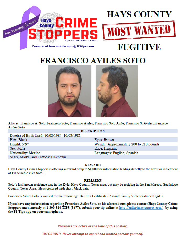 Soto most wanted poster