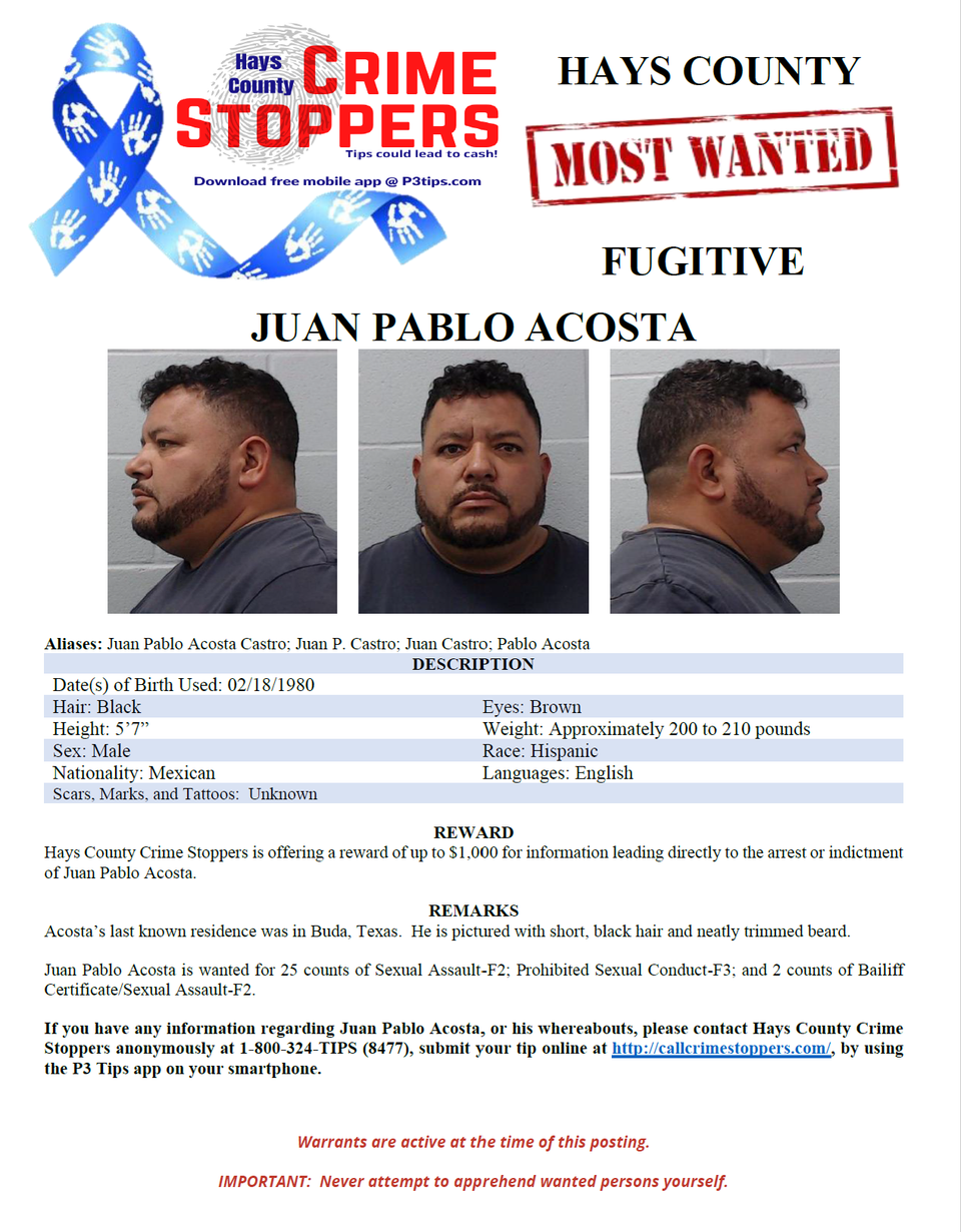 Acosta most wanted poster 