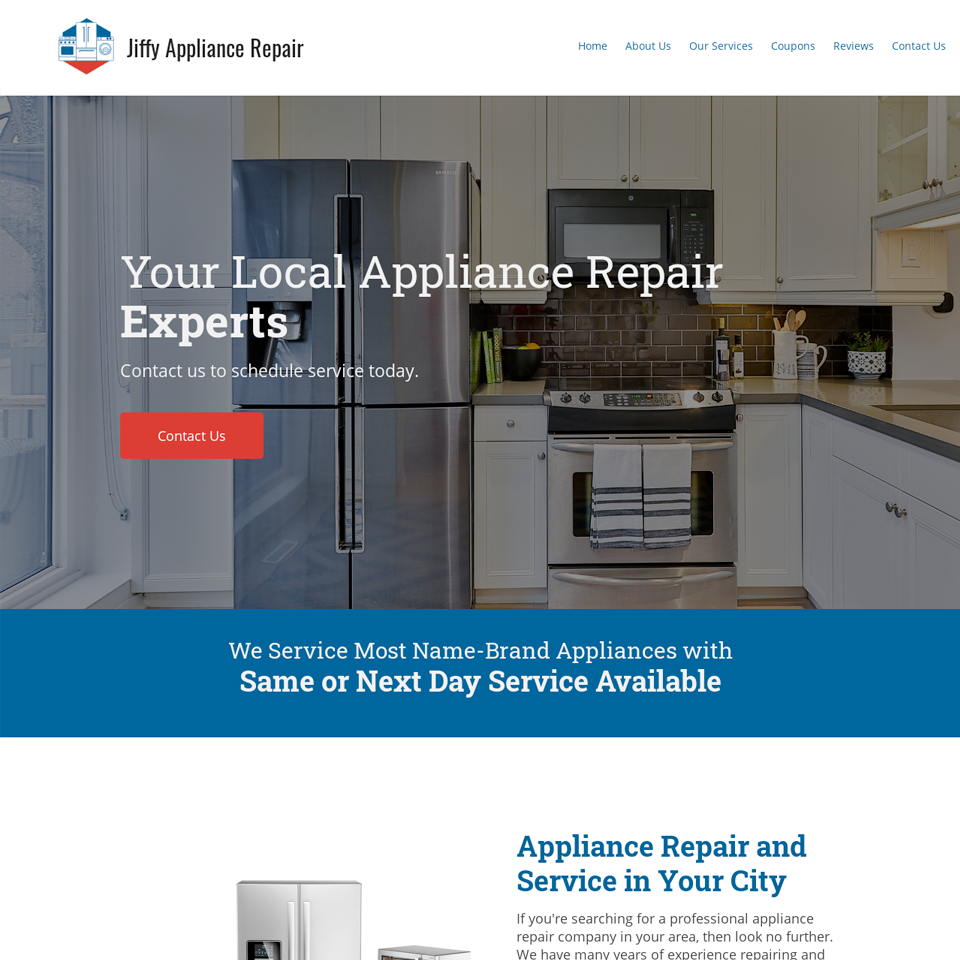 Appliance repair website theme