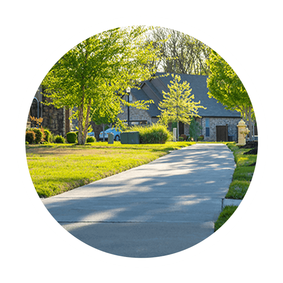 Image in circle sidewalk