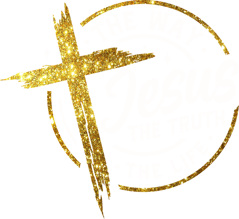 Faith   jesus the way gold cross within circle