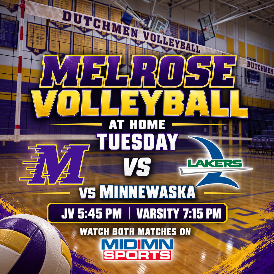 Melrose volleyball matchup poster