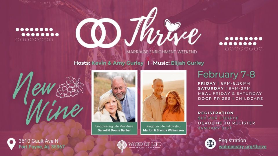 Thrive marriage enrichment weekend 2025