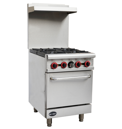 Commercial Restaurant 4 Burner Range Stove with Standard Oven