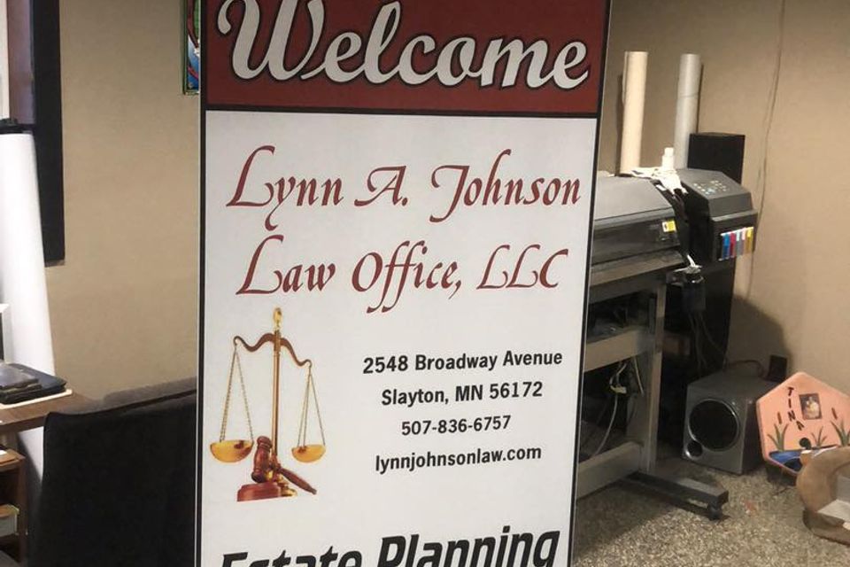 Law sign for trade show