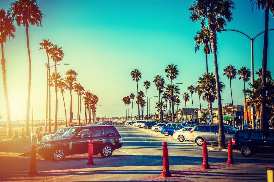 Detailed cars at Newport Beach