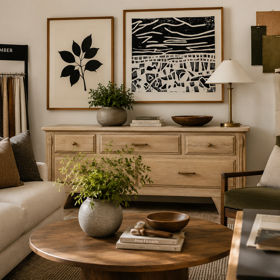 Pic for interior designers section on homepage w furniture and art