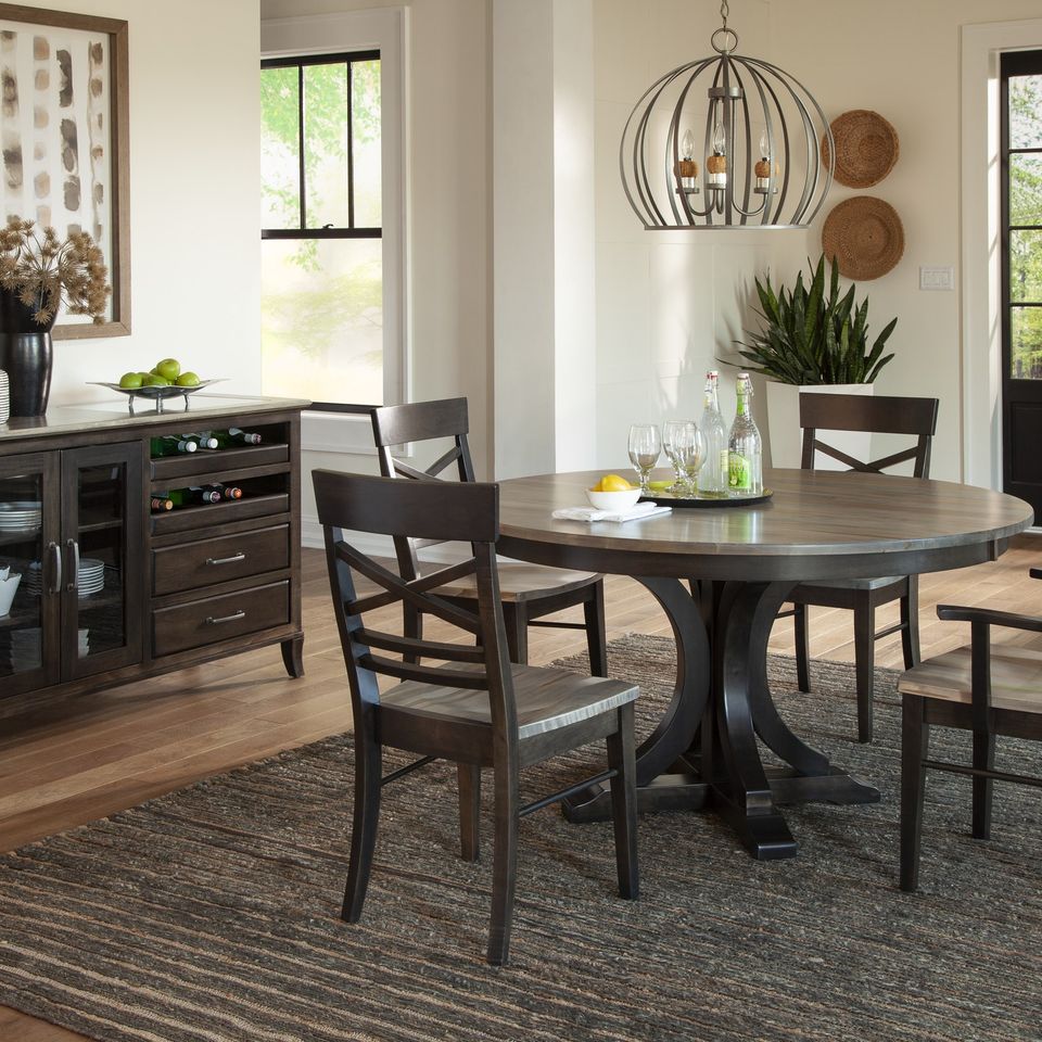 Mavin weston chair  round table with sindle provance ped and castlebar server