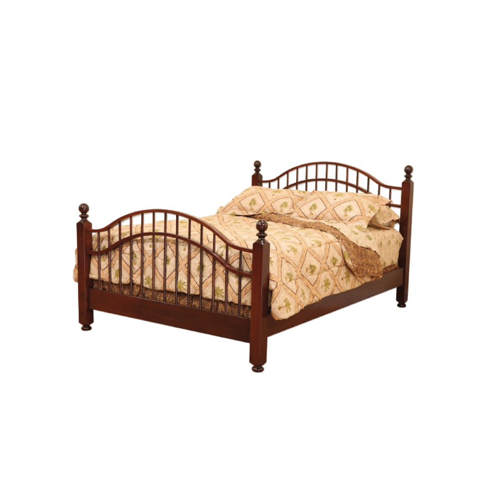 Nc double bow bed with regular footboard