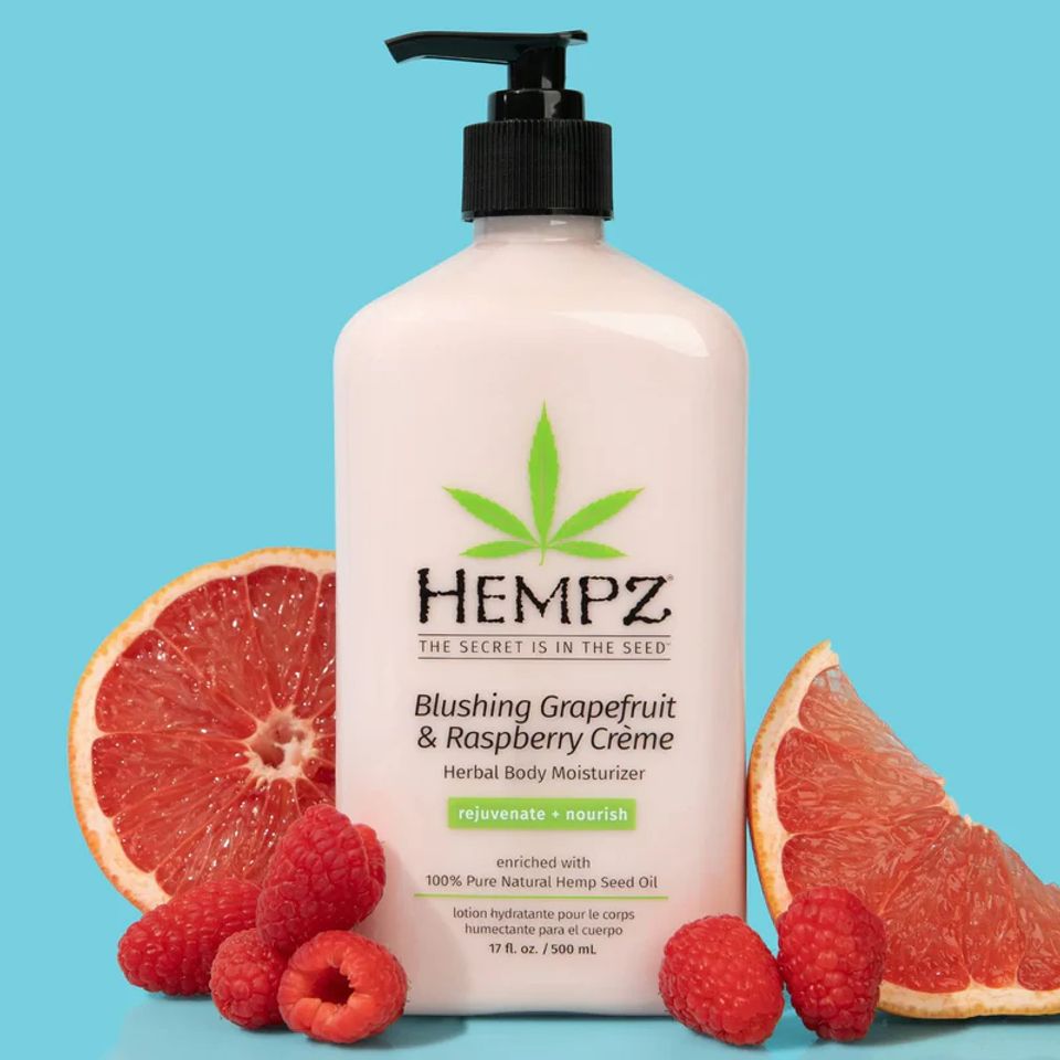 Blushing grapefruit   raspberry creme hempz