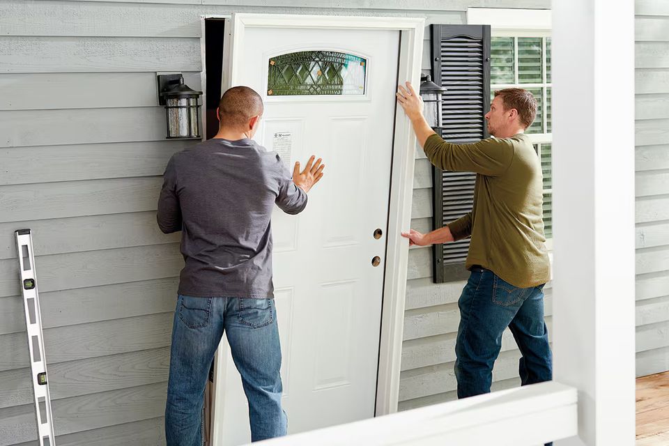How to install an exterior door step 7