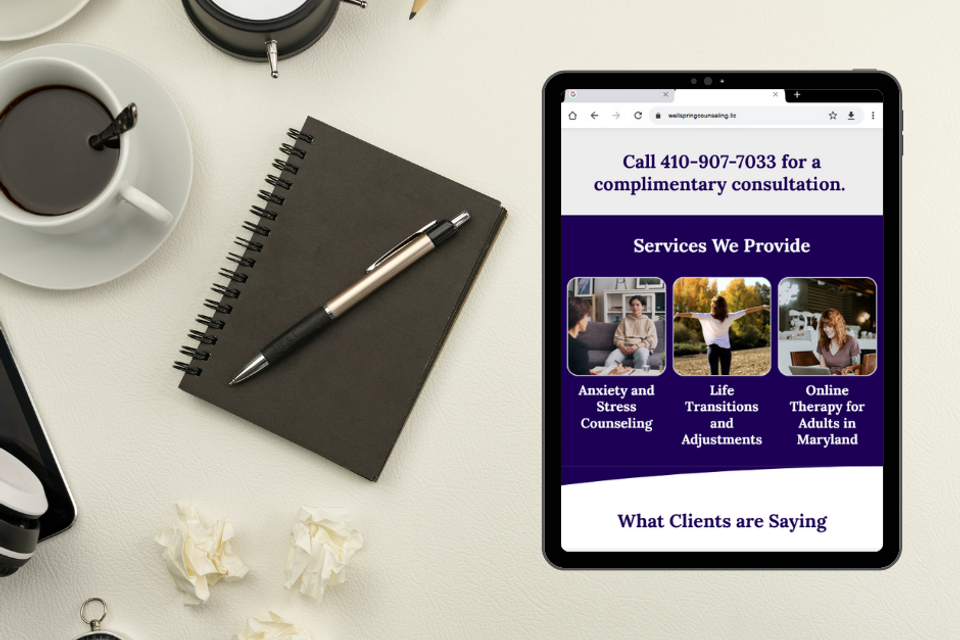 Wellspring counseling tablet