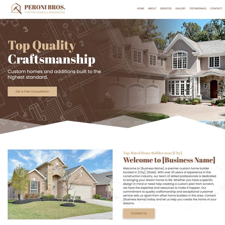 Home builder website design theme original