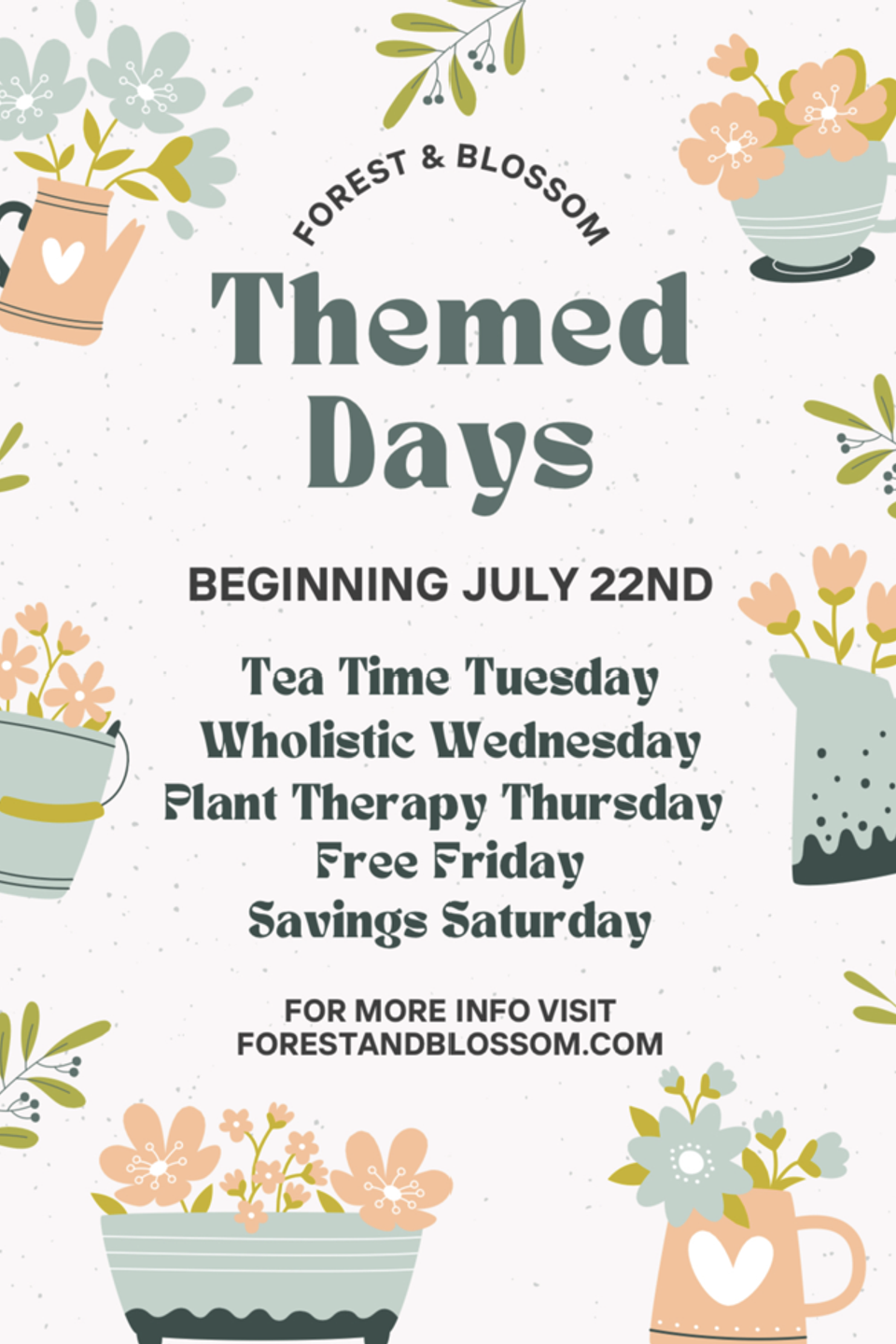 Theme Days at Forest and Blossom