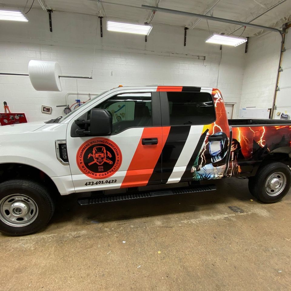 Chambers welding truck wrap