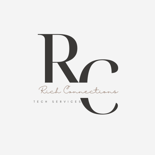Black white minimalist modern aesthetic initials font logo