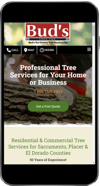 website design tree service