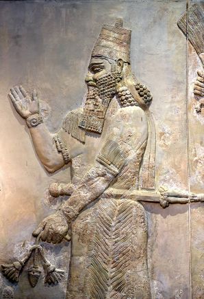 Sargon ii alabaster bas relief khorsabad