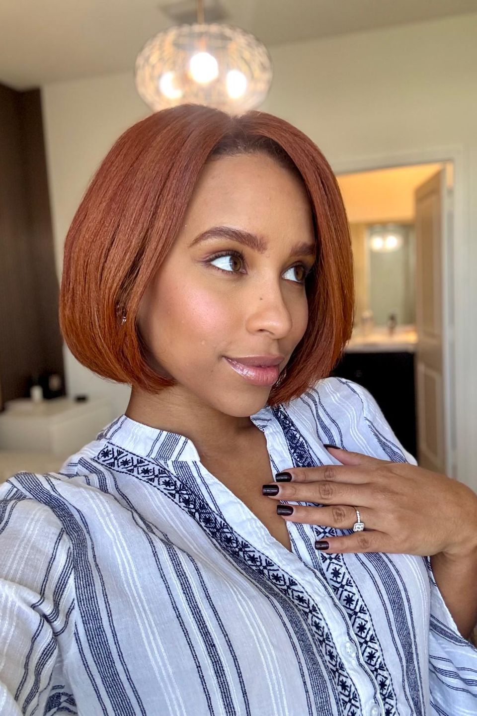 woman portrait with beautiful brown hair