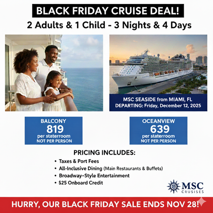 Msc cruise balck friday