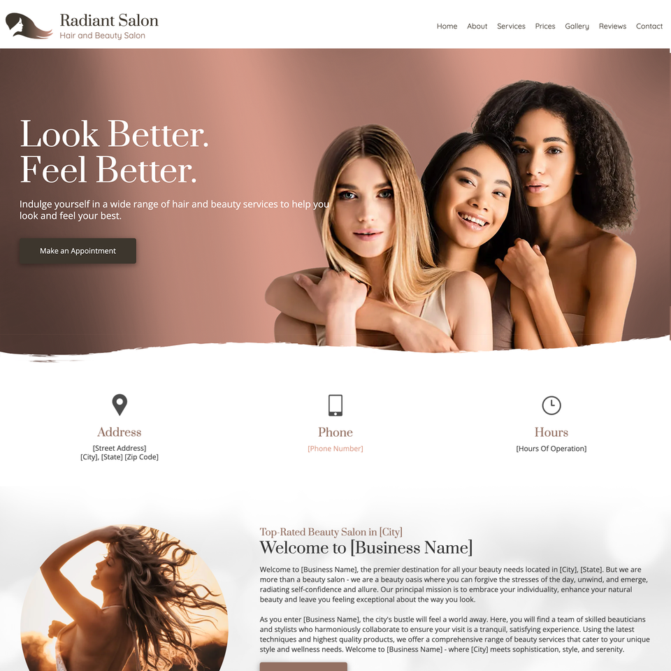 Hair and beauty salon