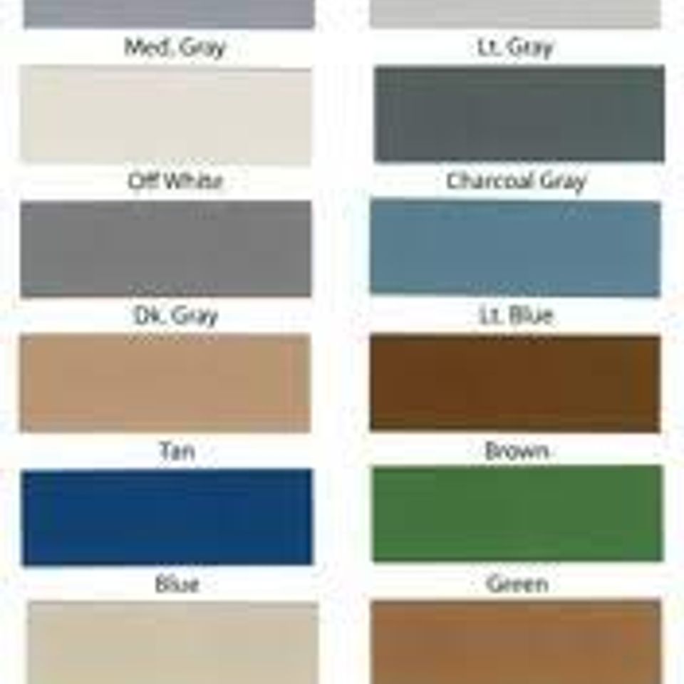 Color chart displaying available EverCoat Flooring color options.
