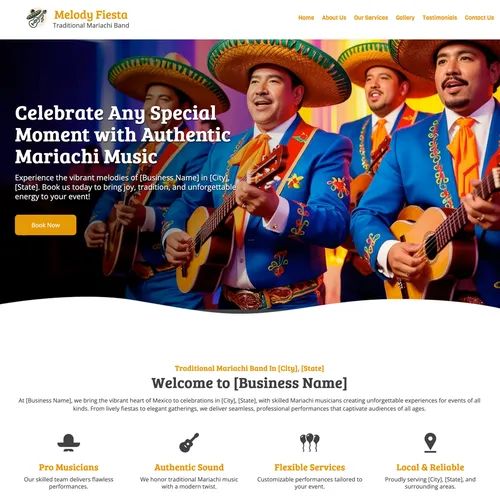 Mariachi band website edsign theme original