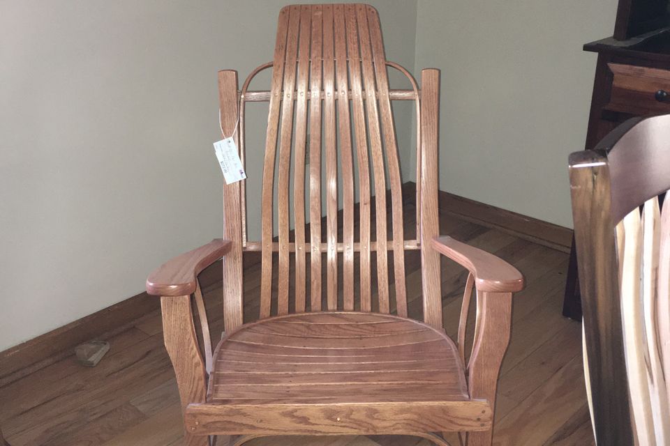 Bent oak rocker