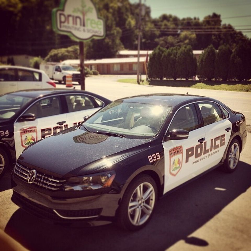Red bank police car wrap