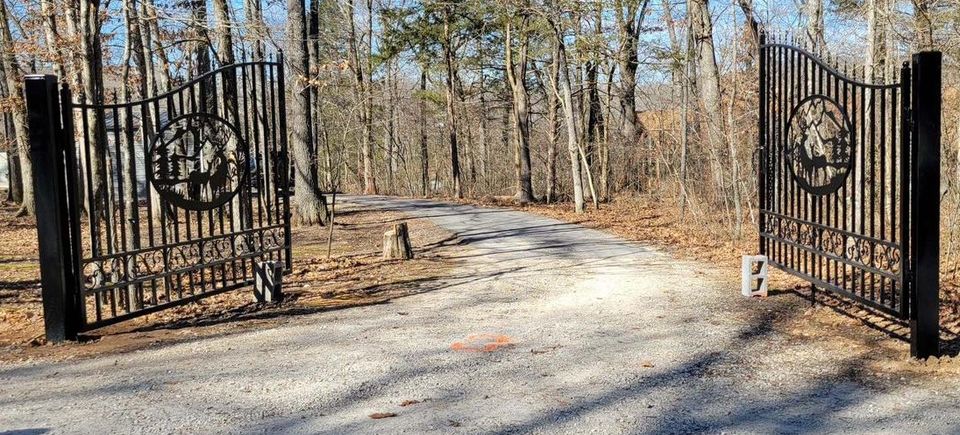 Custom iron ornamental automatic gate