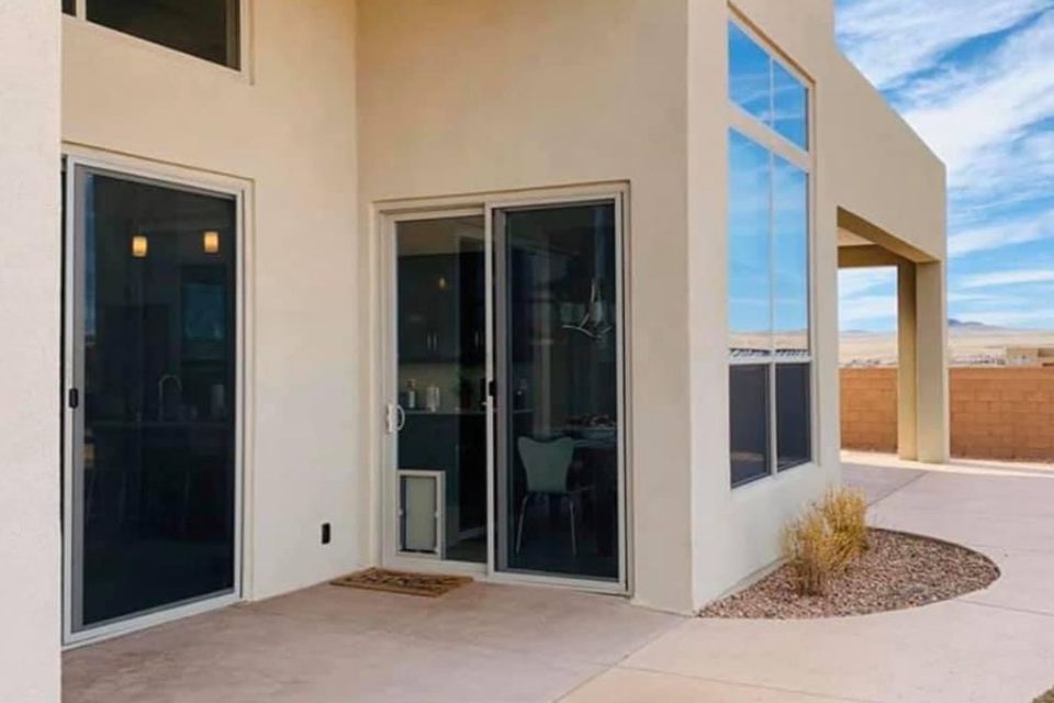 Sliding door outside