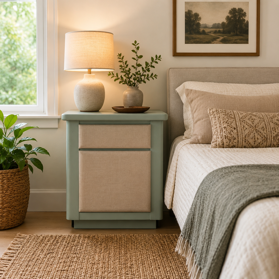 Nightstand in bedroom