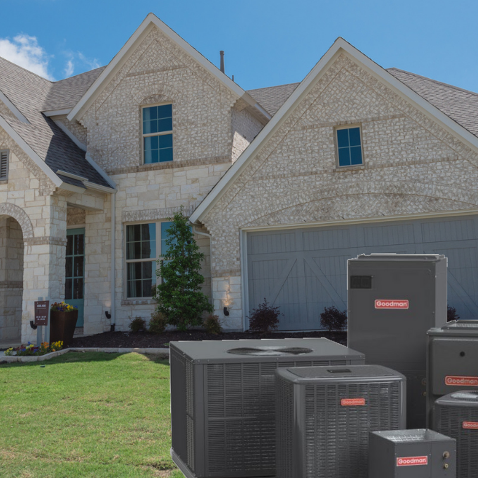Dallas home with goodman air conditioners and heating systems