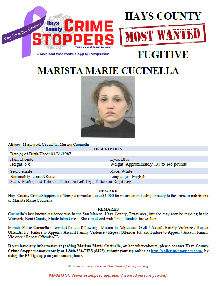 Cucinella most wanted poster