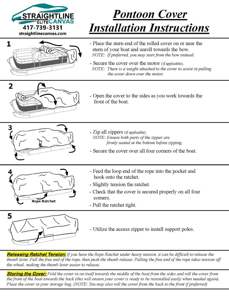 Installation instructions pontoon