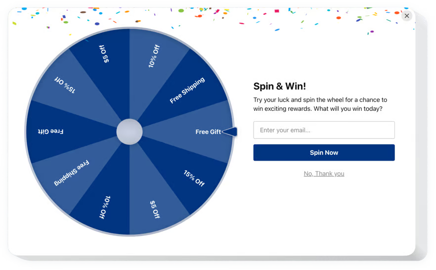 Spinning wheel website launcher