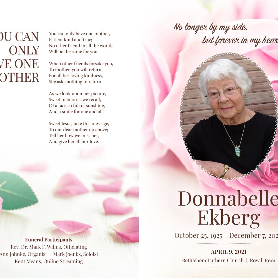Donnas funeral program 1