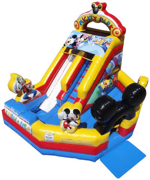 Mickey park jr water slide and bounce combo
