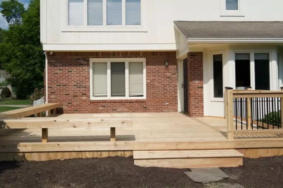 Wood patio deck build marana