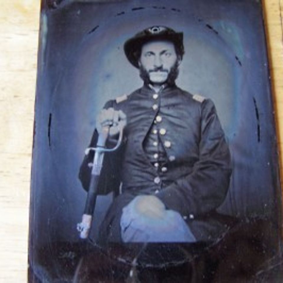 1 2 plate ruby ambro. capt.amos haslip 27th iowa inf sold20171004 4193 uh2w70