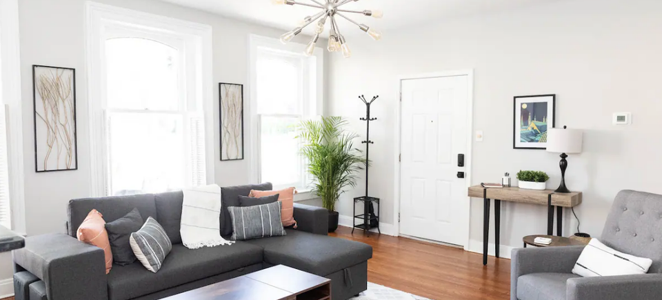 Oasis south on market airbnb living room