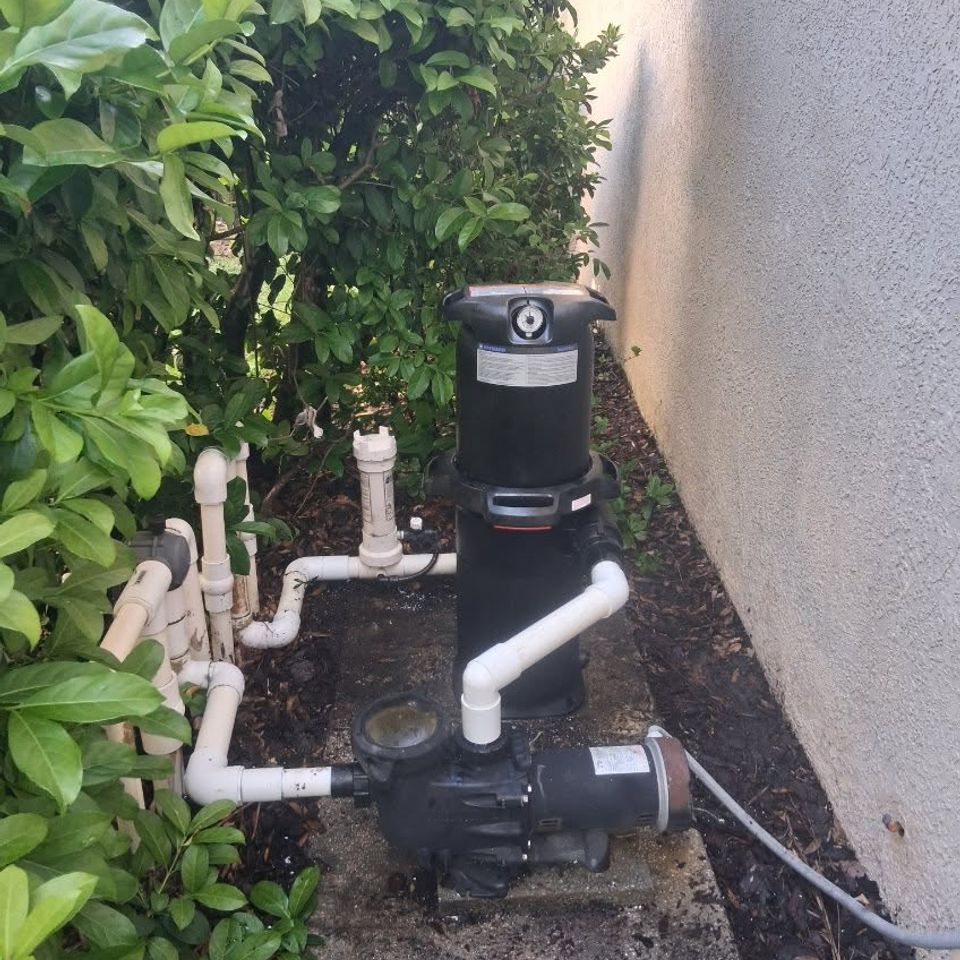 After Pool pump and filter system