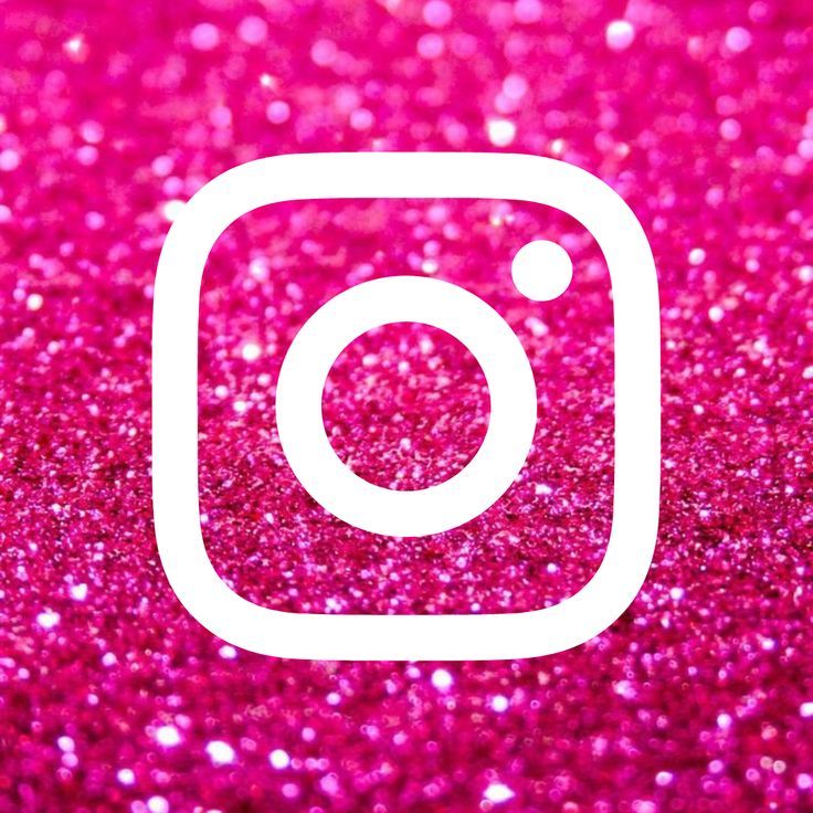 Ig logo pink glitter