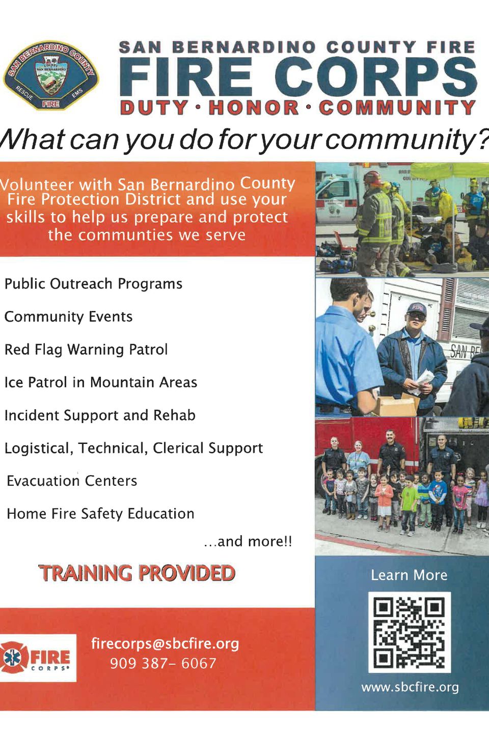 Fire corps flyer
