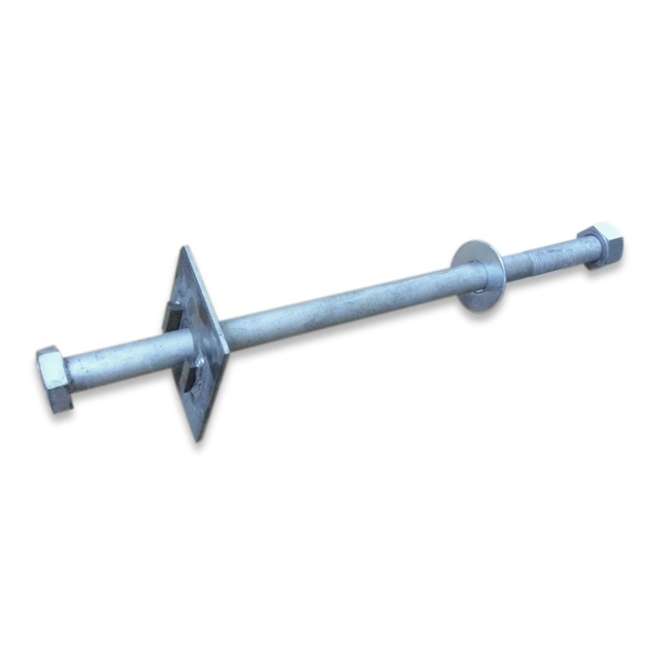 A325 heavy duty hot dip galvanize anchor bolts black type 1 grade with nuts  washers  pvc and plate complete with 4 threading
