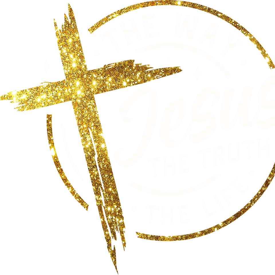 Faith   jesus the way gold cross within circle