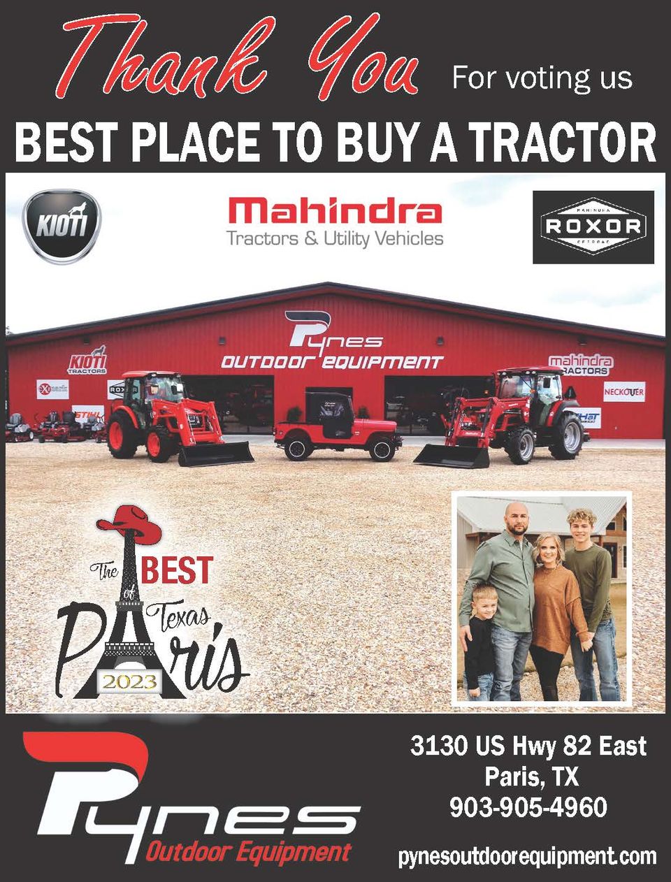 Pynes outdoor equipment bop ad