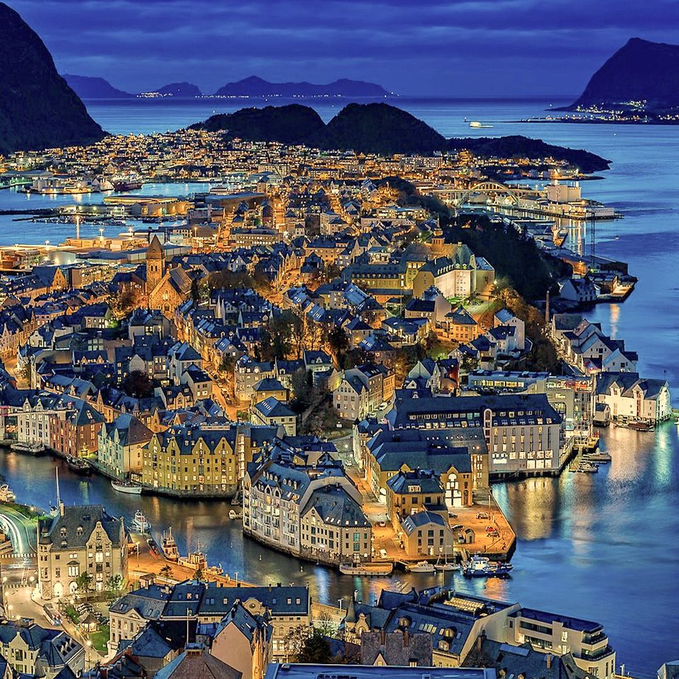 Town of ålesund  norway