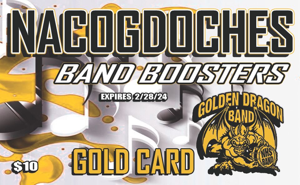 Nacogdoches band booster gold card