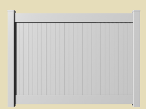 Vertical privacy vinyl fence in Boise Idaho